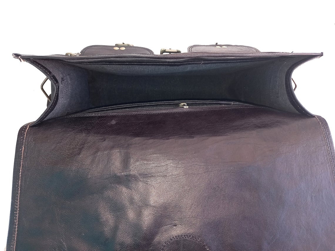 Leather Laptop Messenger Bag