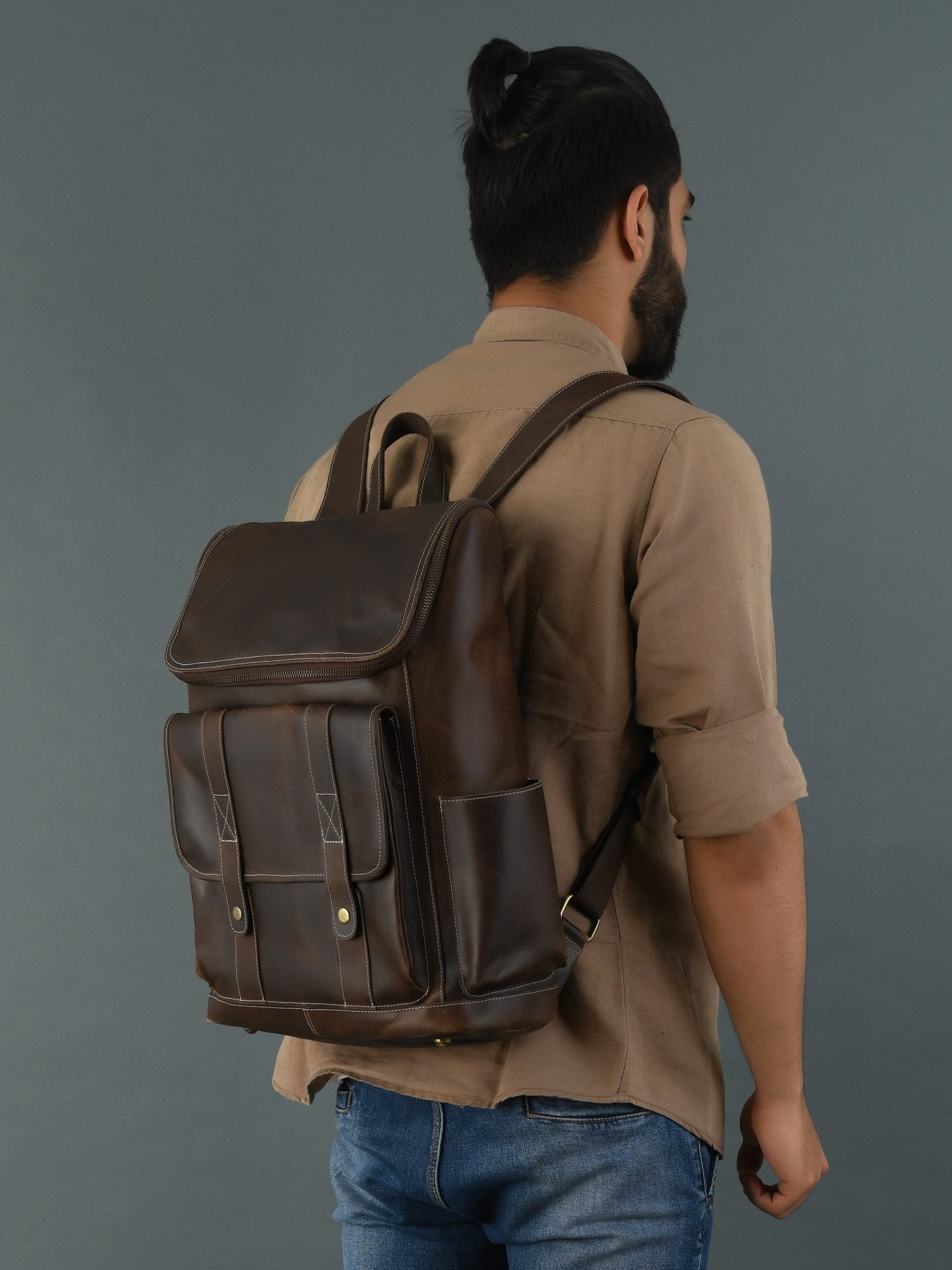 Alpha Leather Backpack