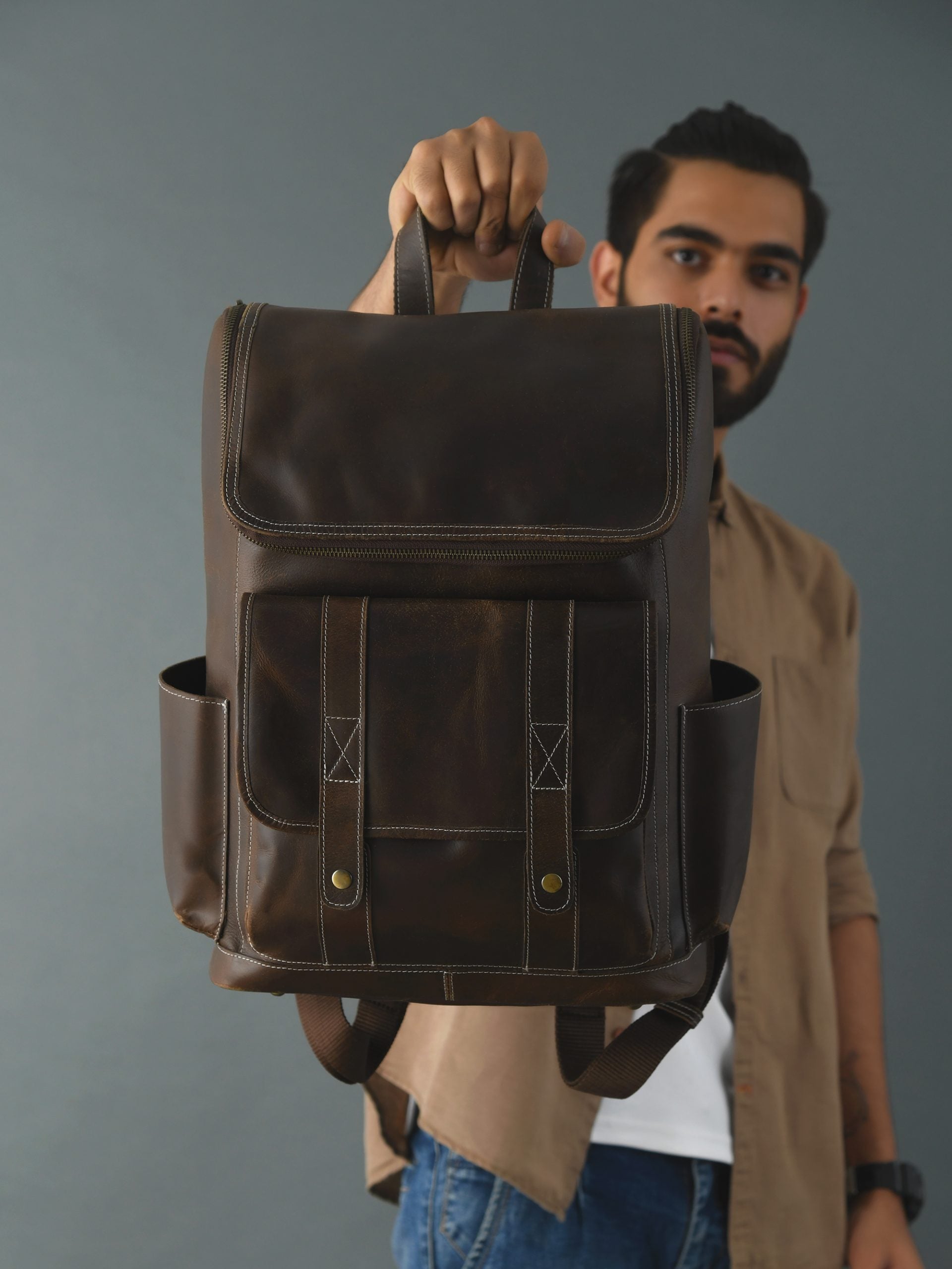 Alpha Leather Backpack