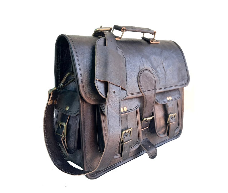 Leather Laptop Messenger Bag