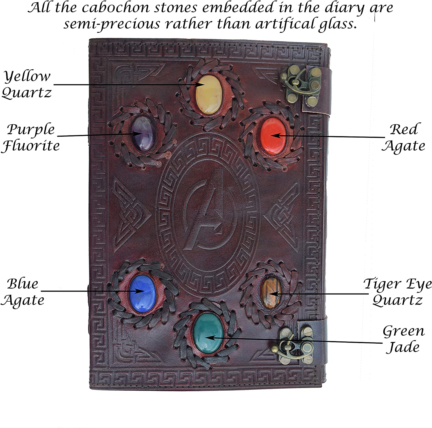 Avenger Leather Journal With Stones