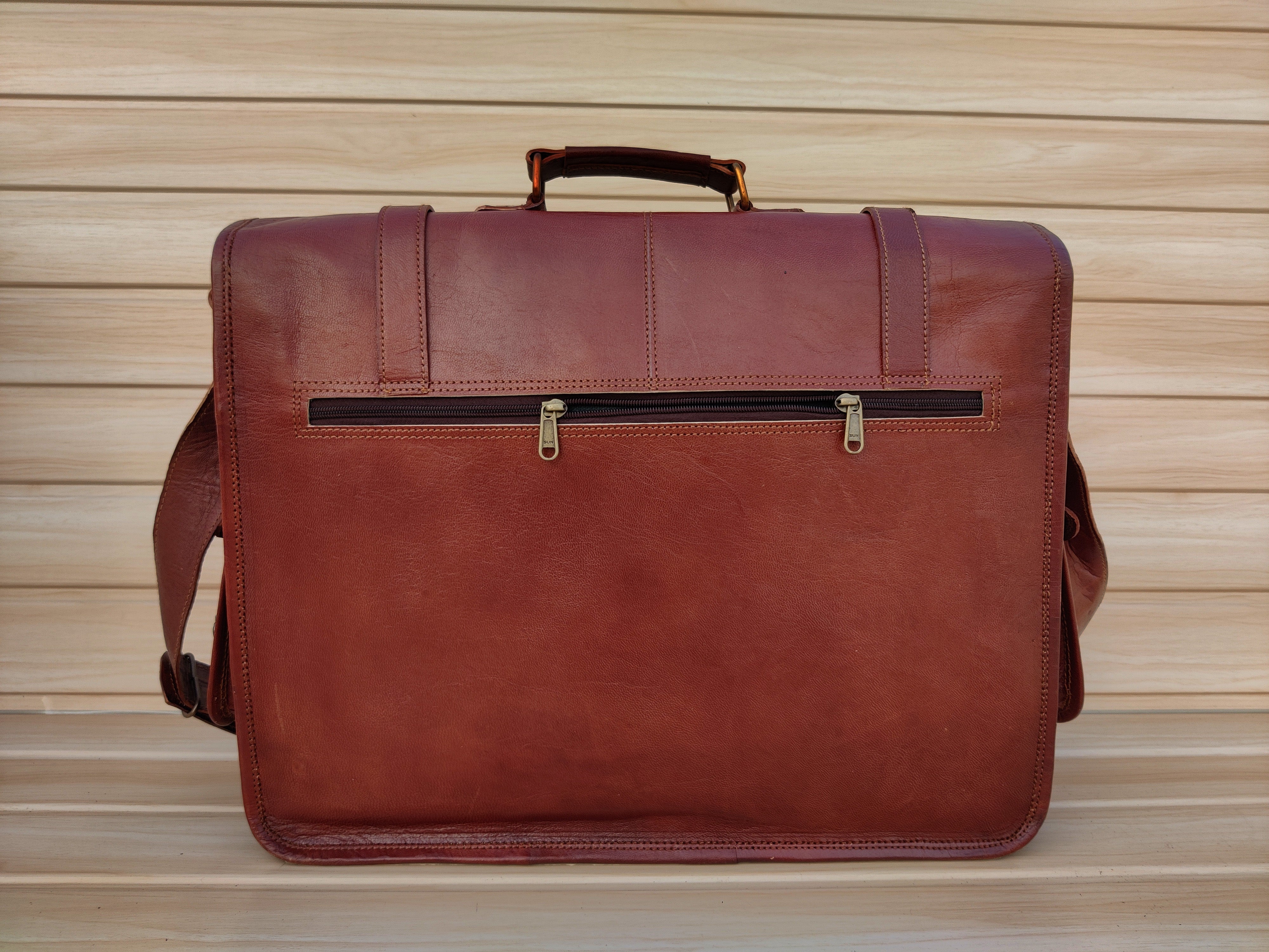 Denver Leather Messenger Bag