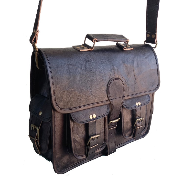 Leather Laptop Messenger Bag