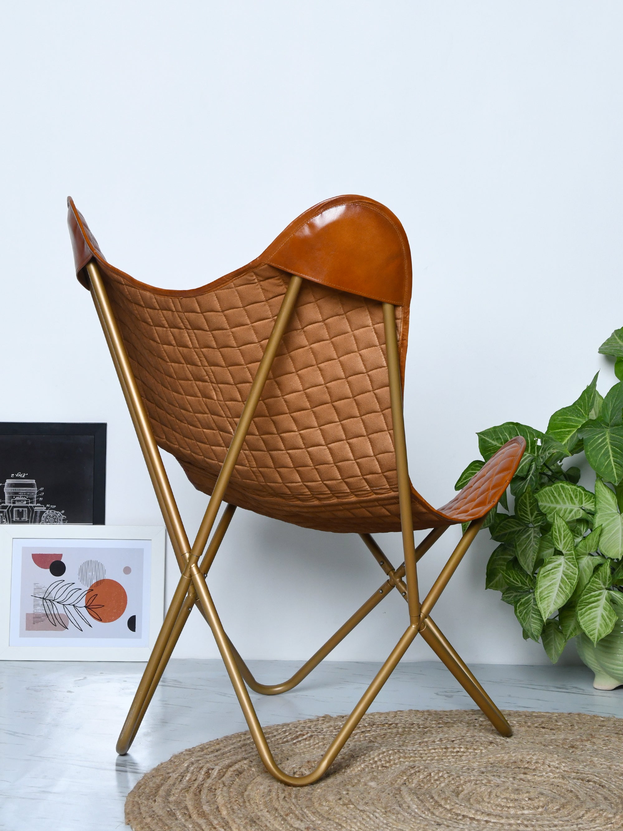 Classic Leather Butterfly Chair