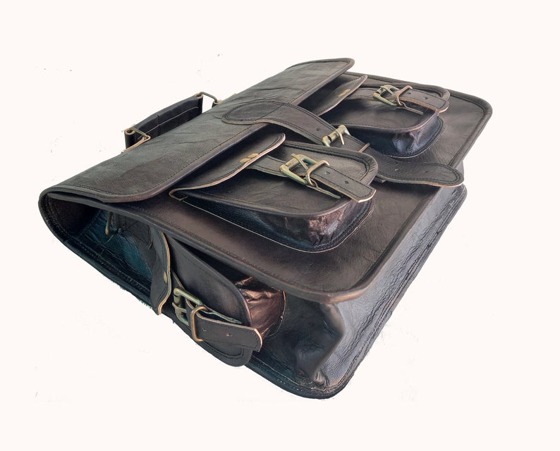 Leather Laptop Messenger Bag