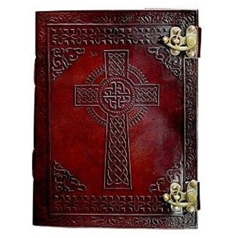 Celtic Cross Leather Journal Notebook