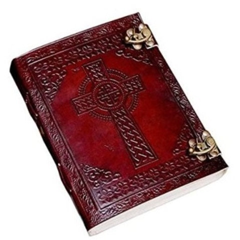 Celtic Cross Leather Journal Notebook