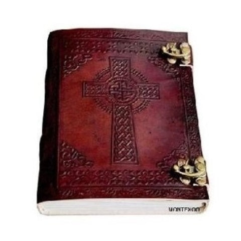 Celtic Cross Leather Journal Notebook