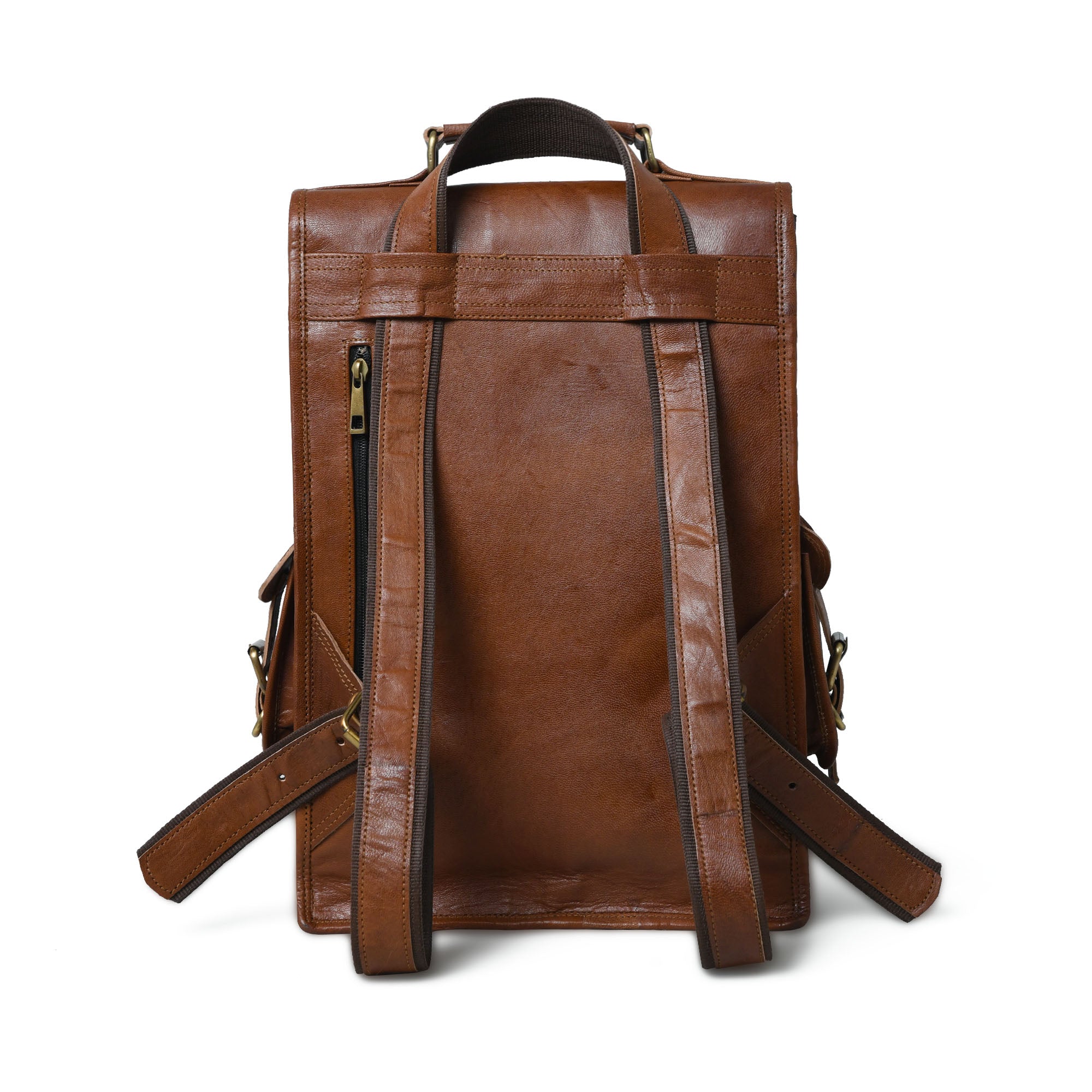 Convertible Leather Backpack