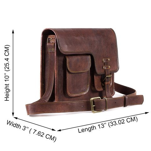 Leather Flap Messenger Bag