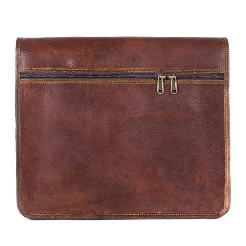 Leather Flap Messenger Bag