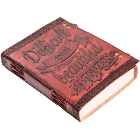 Leather Antique Dificult Road Journal