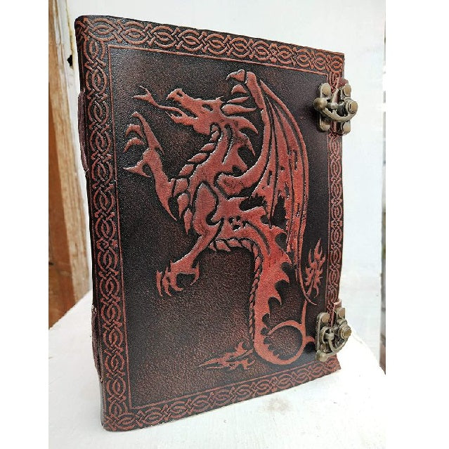 Leather Dragon Double Lock Journal