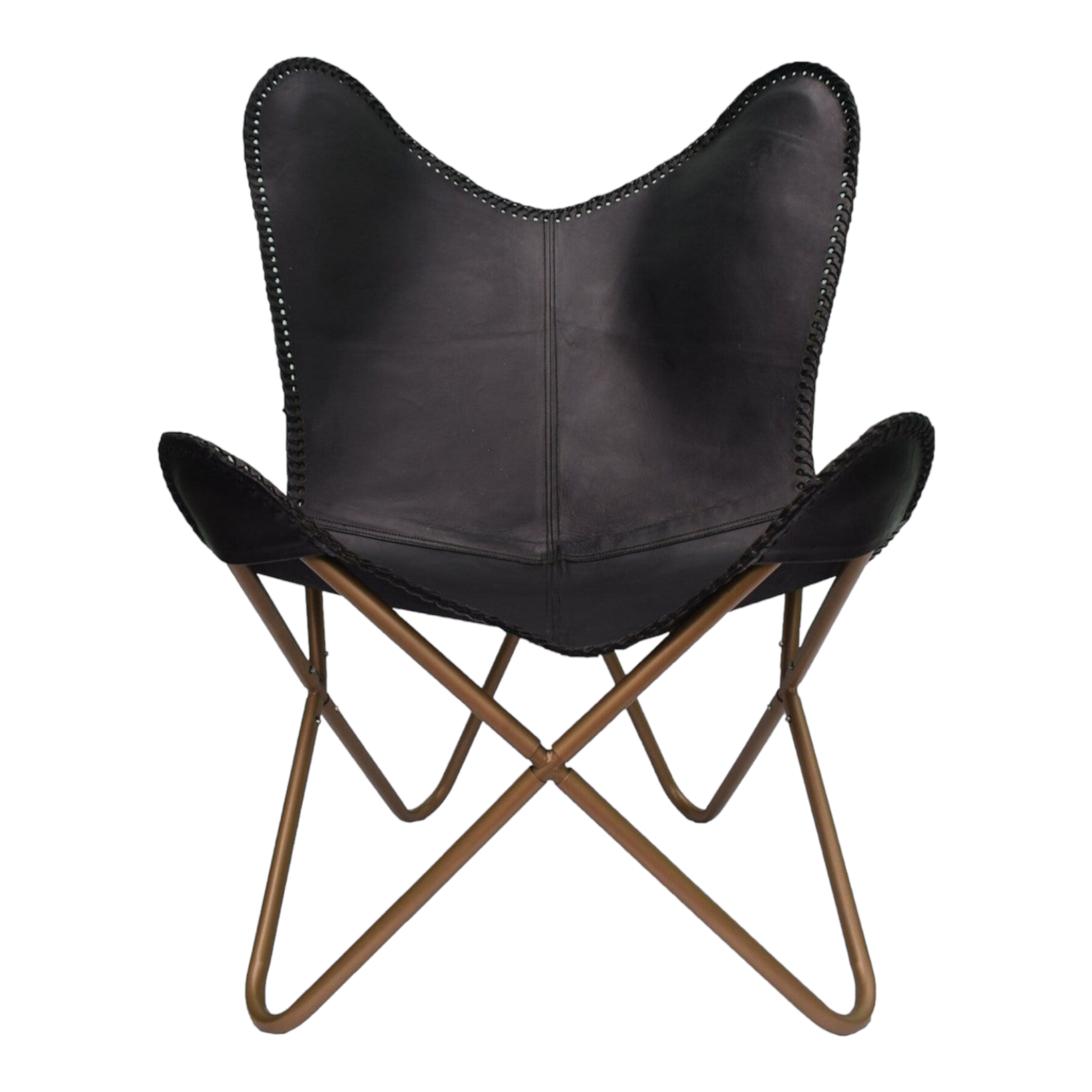 Black Leather Butterfly Chair