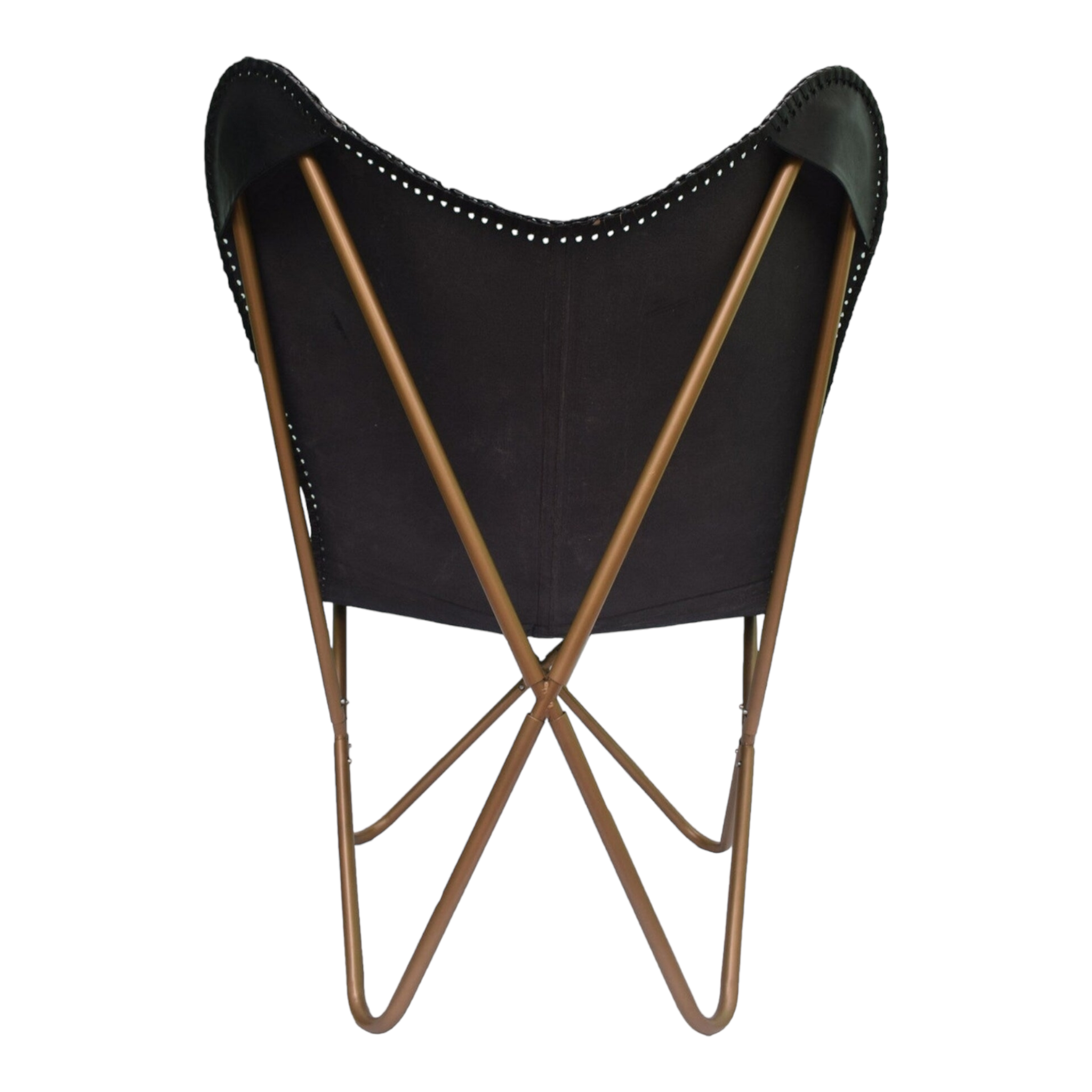 Black Leather Butterfly Chair