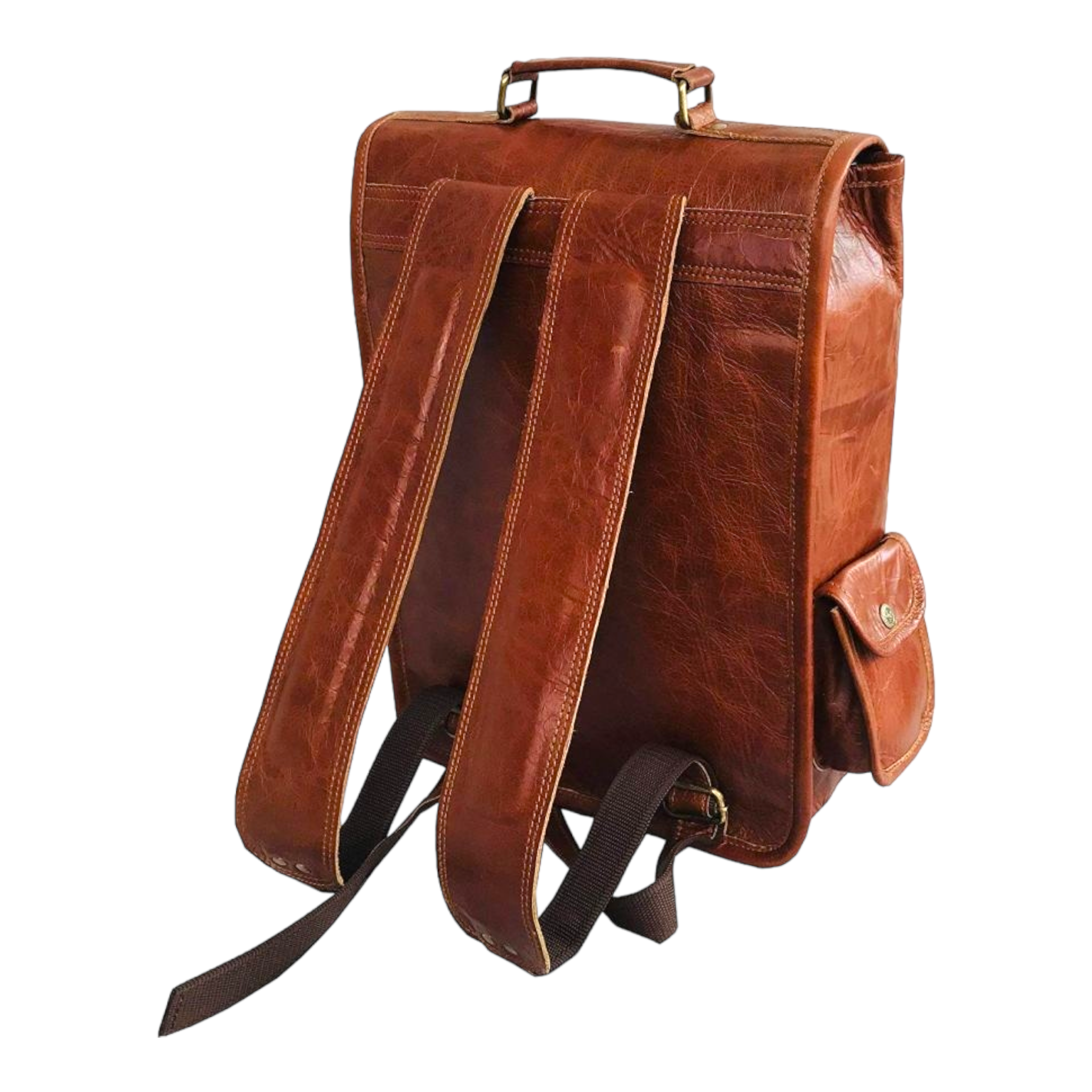 Vintage Leather Laptop Backpack