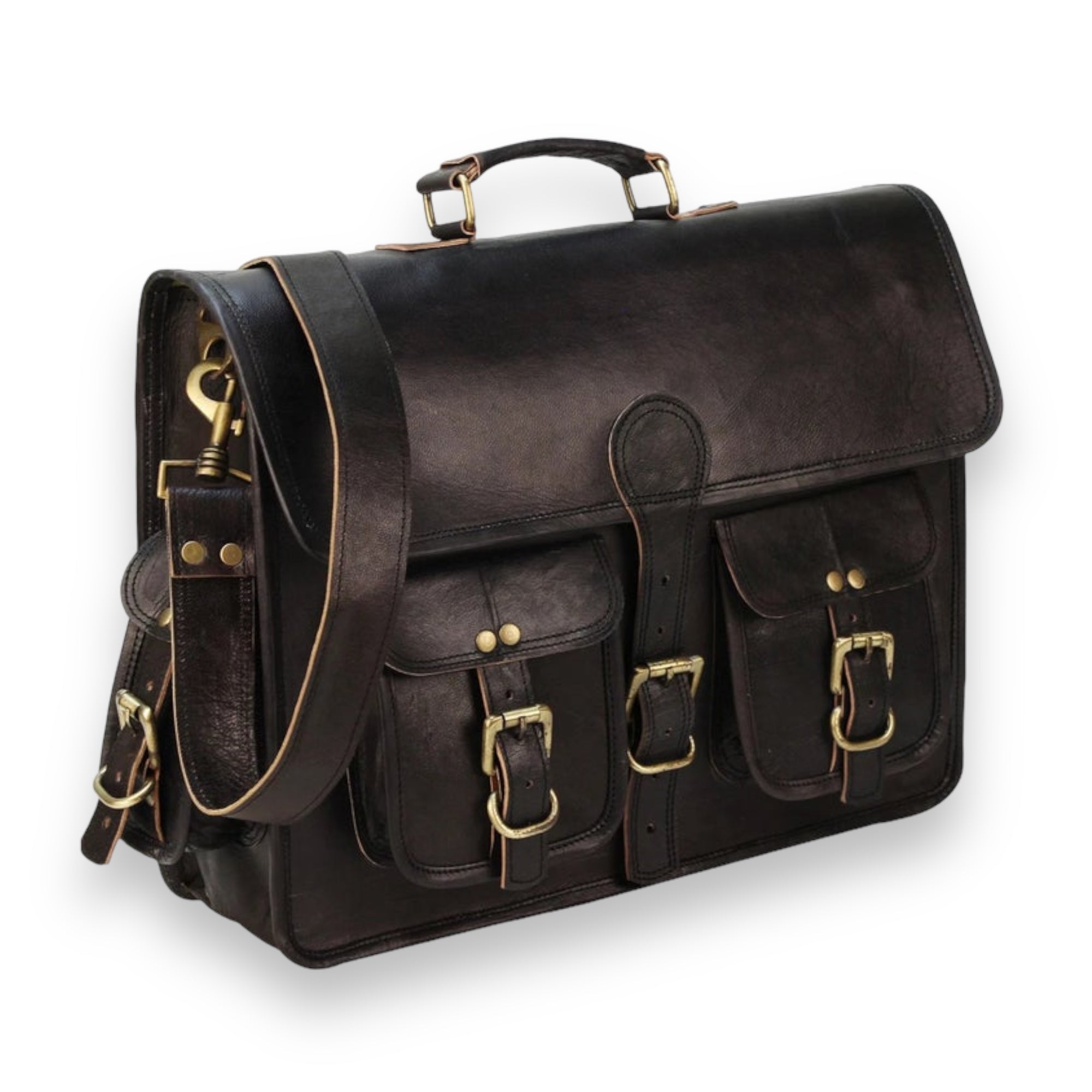 Leather Laptop Messenger Bag