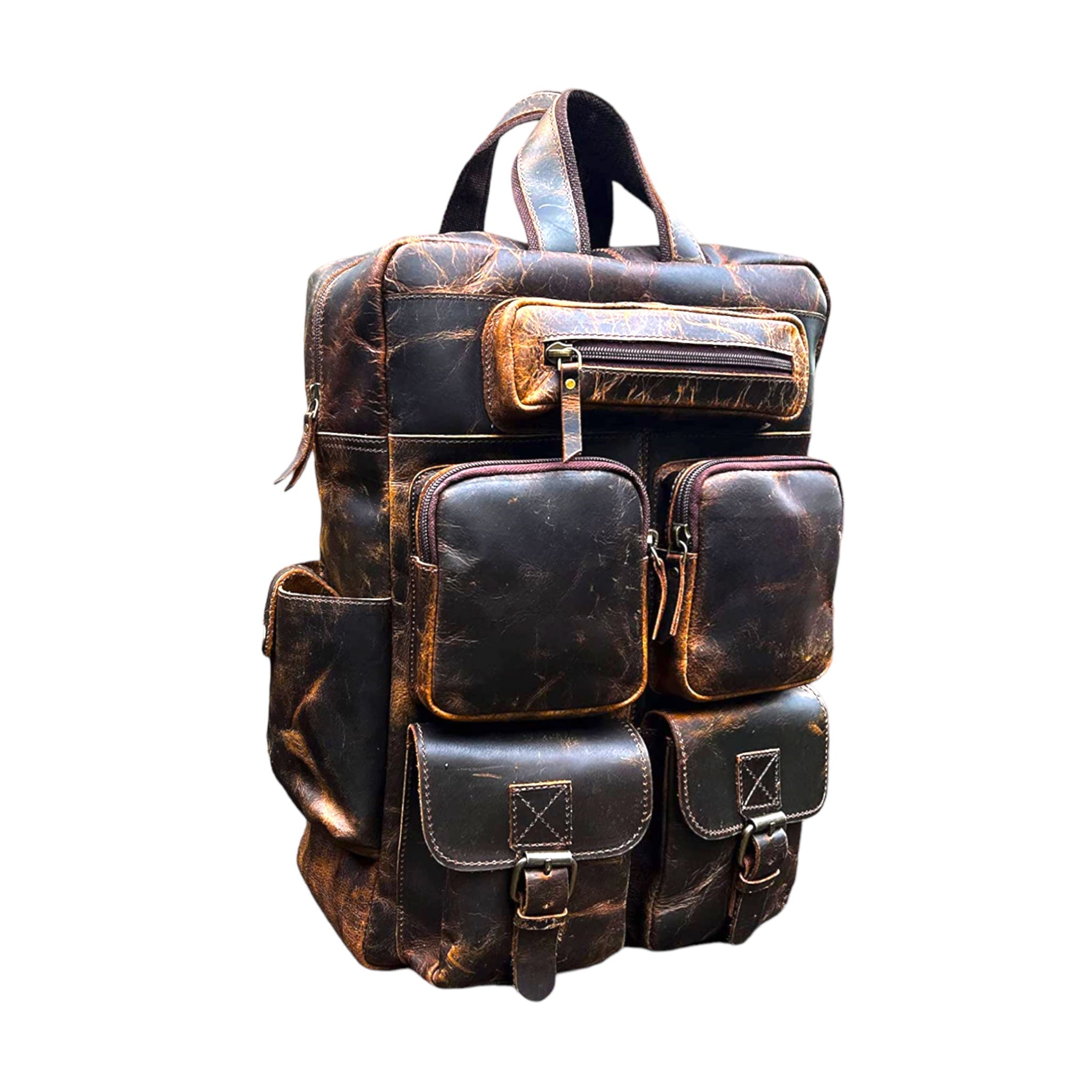 Vintage Buffalo Leather Backpack