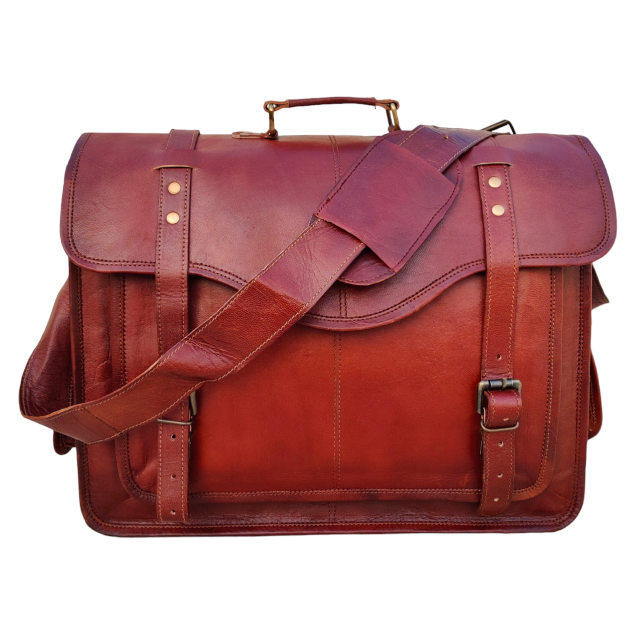 Denver Leather Messenger Bag