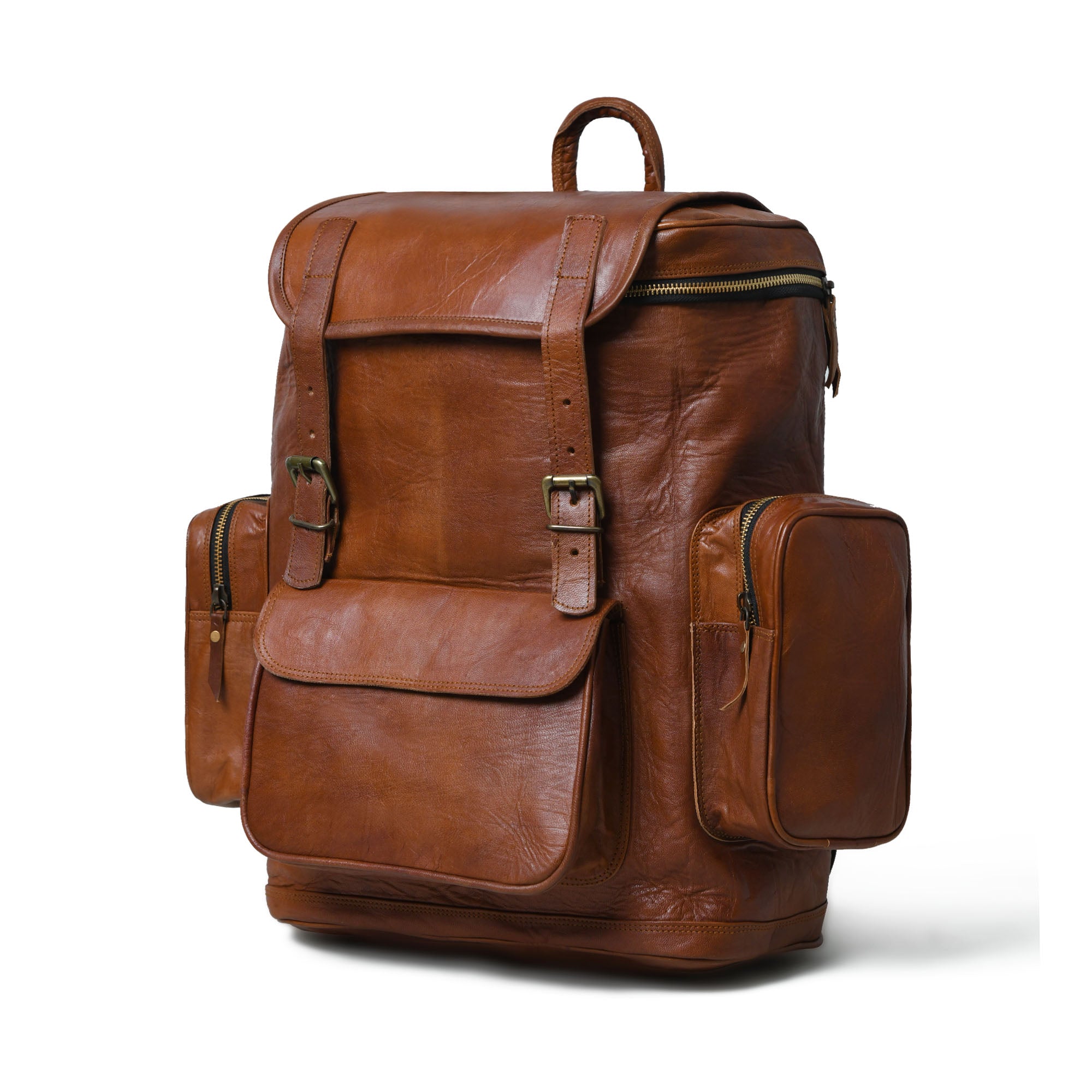 Retro Vintage Leather Backpack