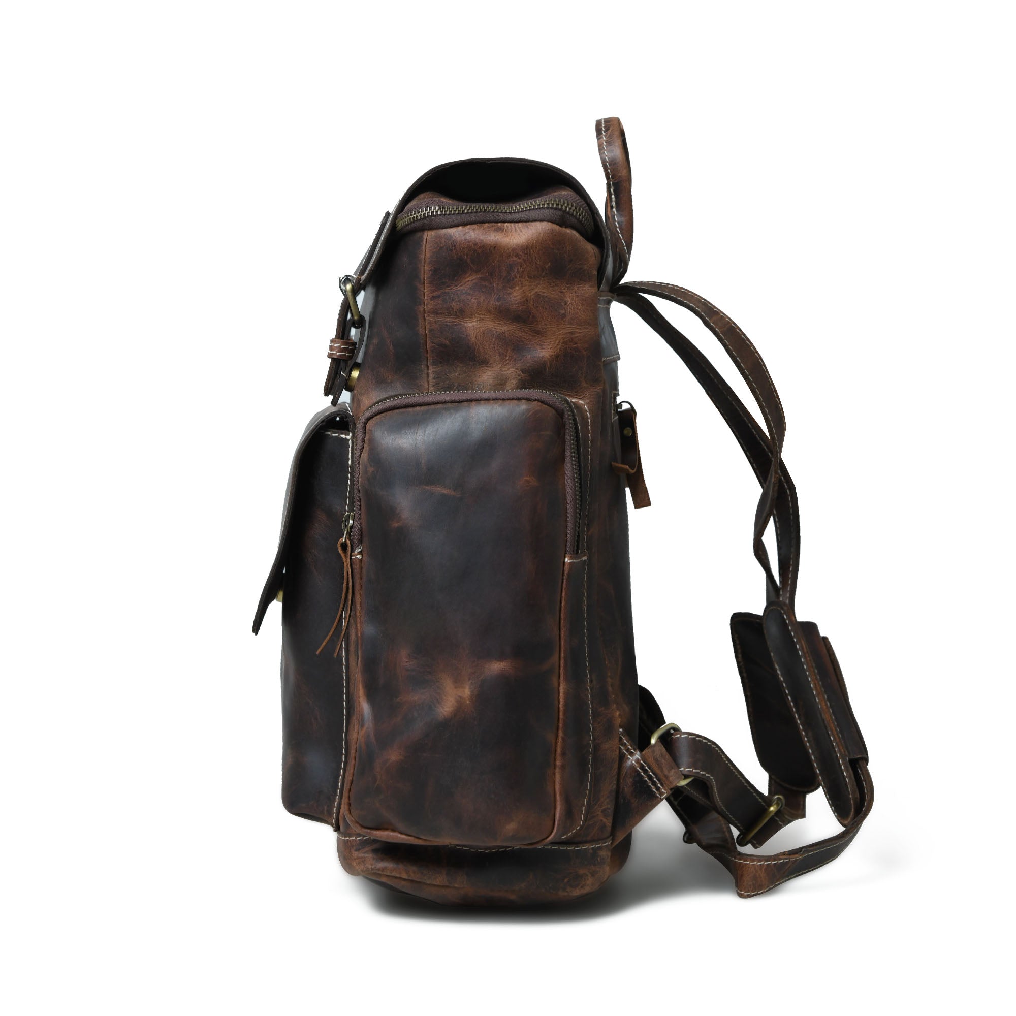 Rucksack Brown Leather Backpack