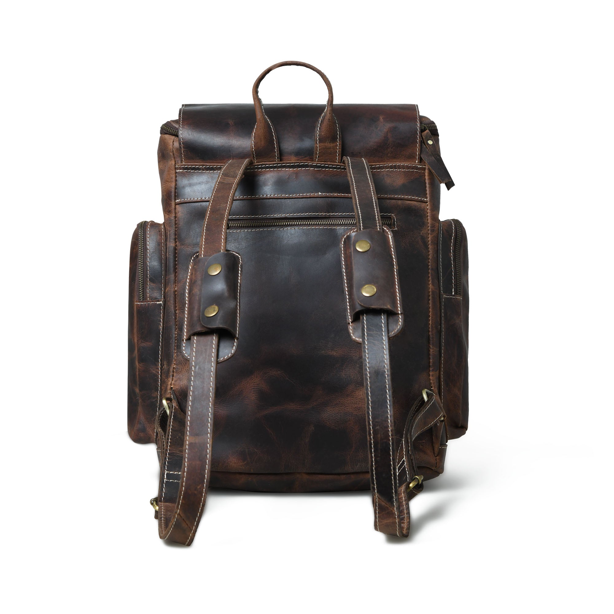 Rucksack Brown Leather Backpack