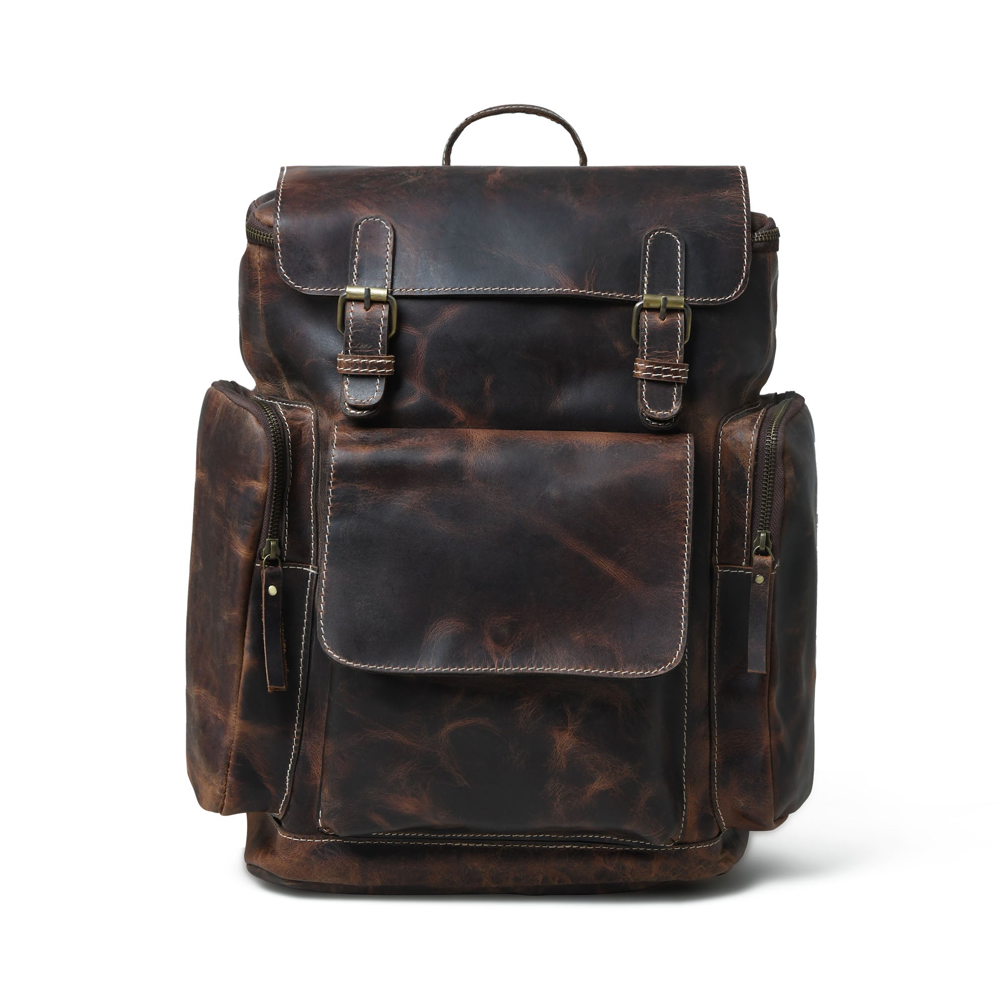 Rucksack Brown Leather Backpack