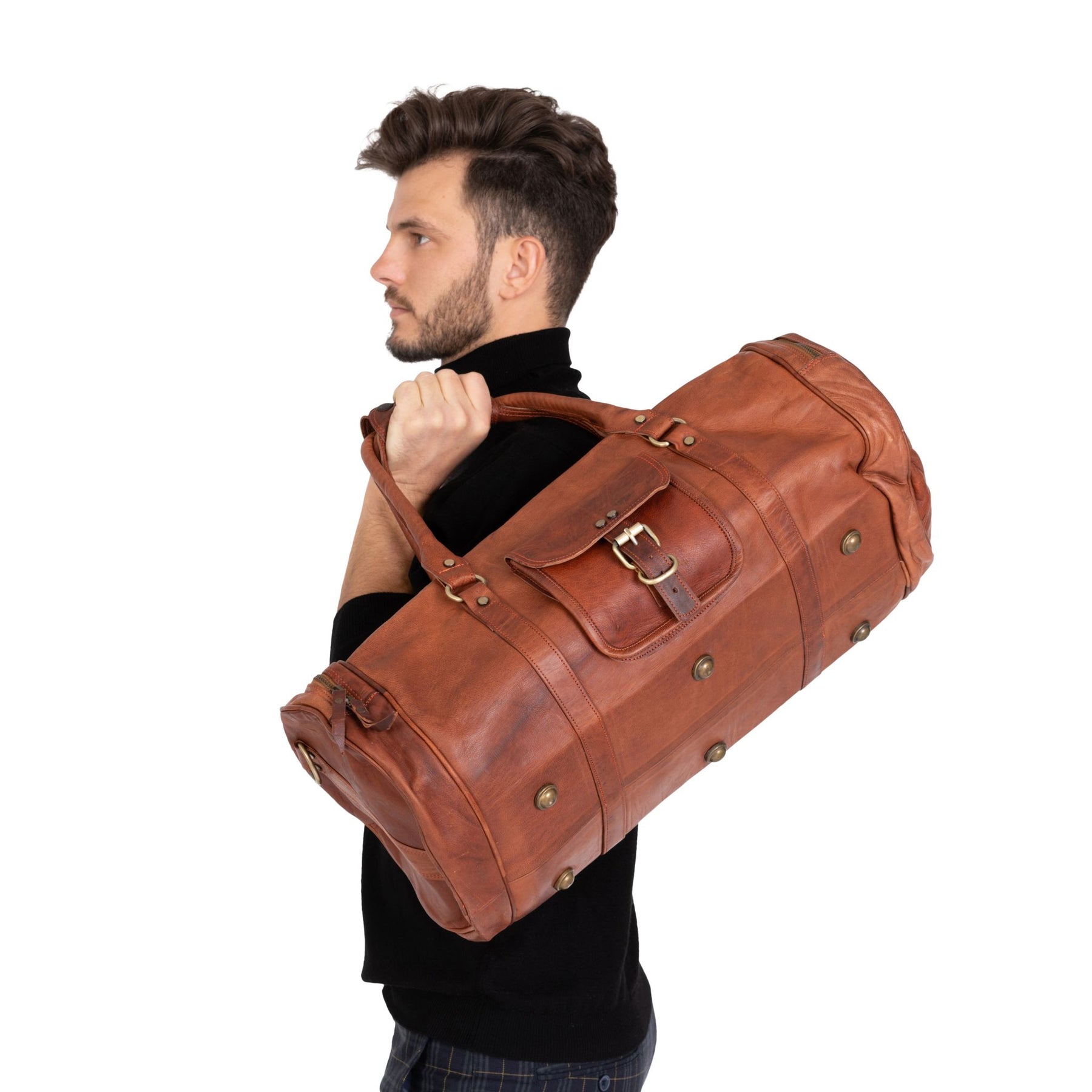 Dapper Leather Duffle Bag