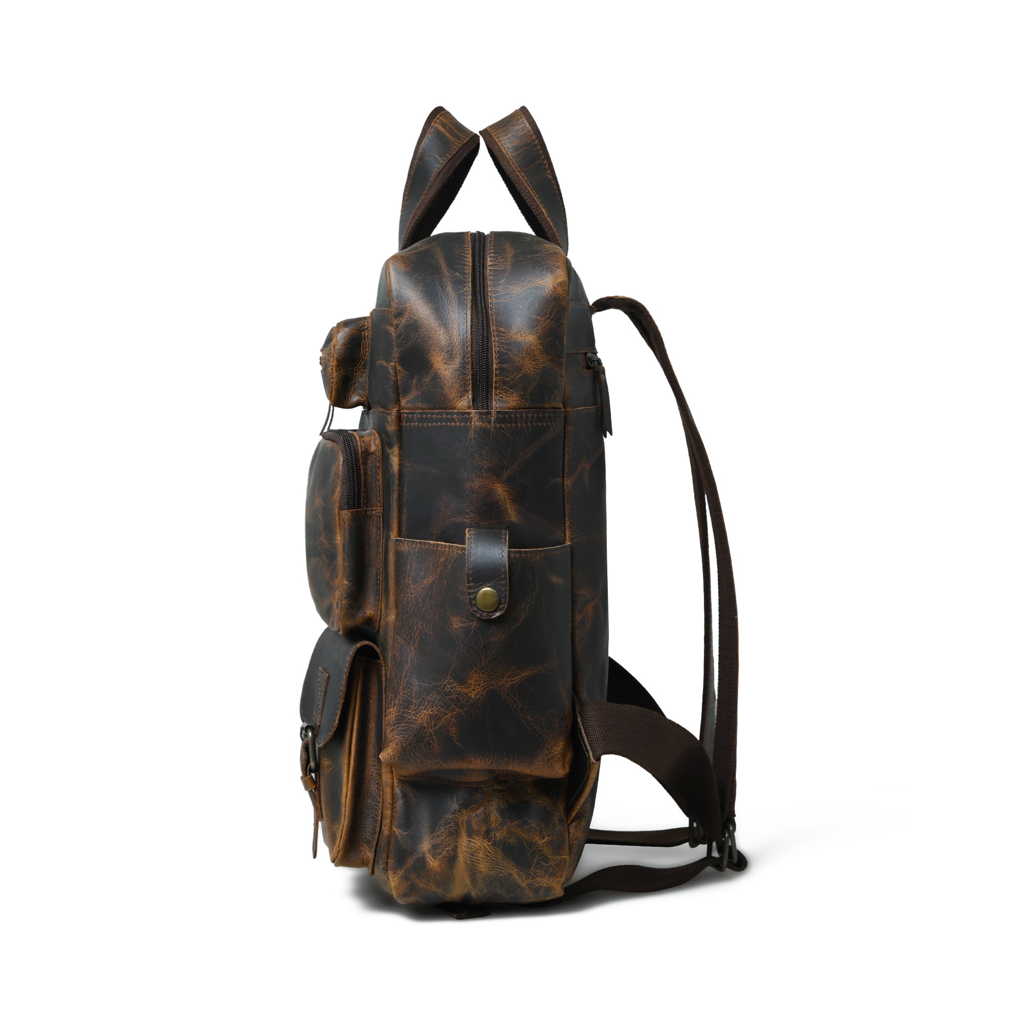 Multi Functional Leather Backpack