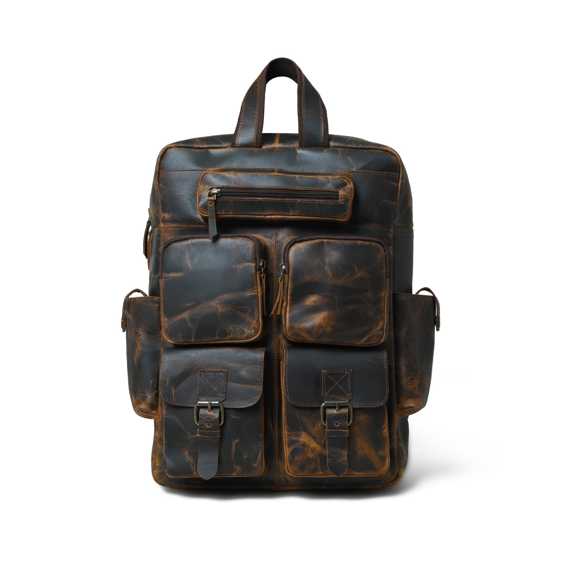 Multi Functional Leather Backpack