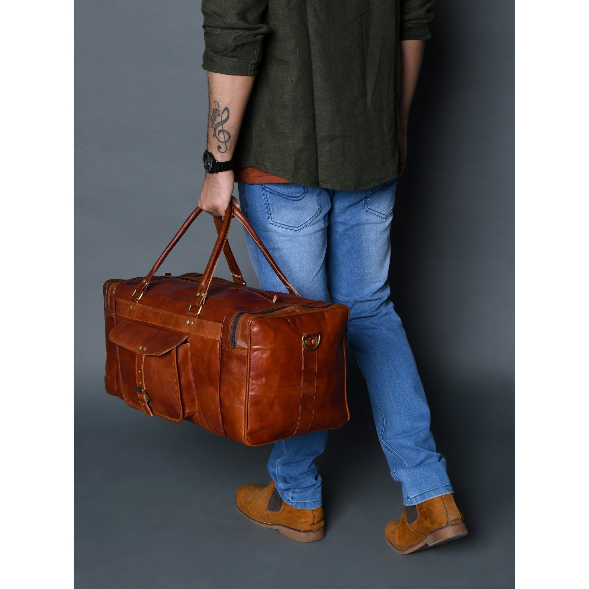 Vintage Weekender Duffle Bag