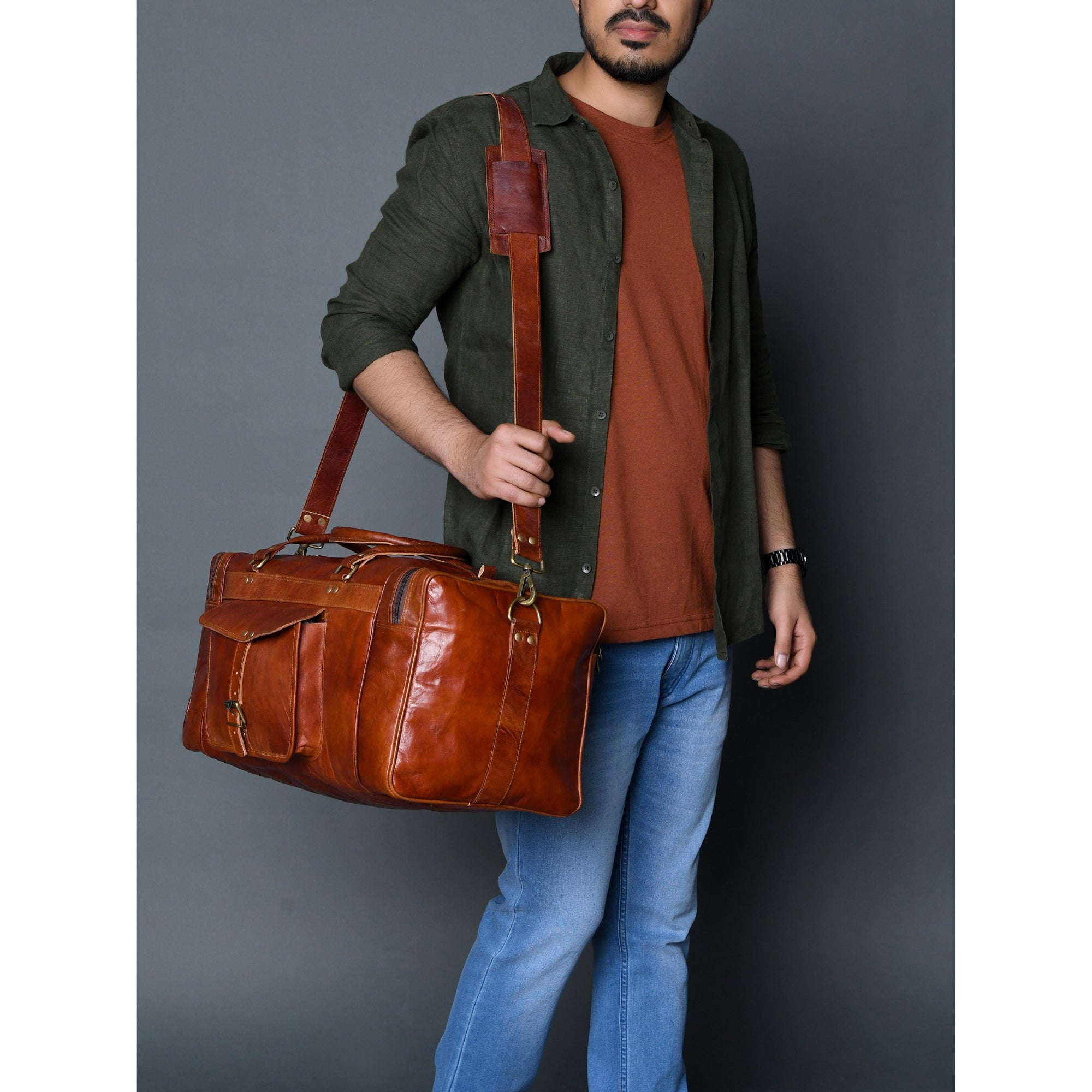 Vintage Weekender Duffle Bag