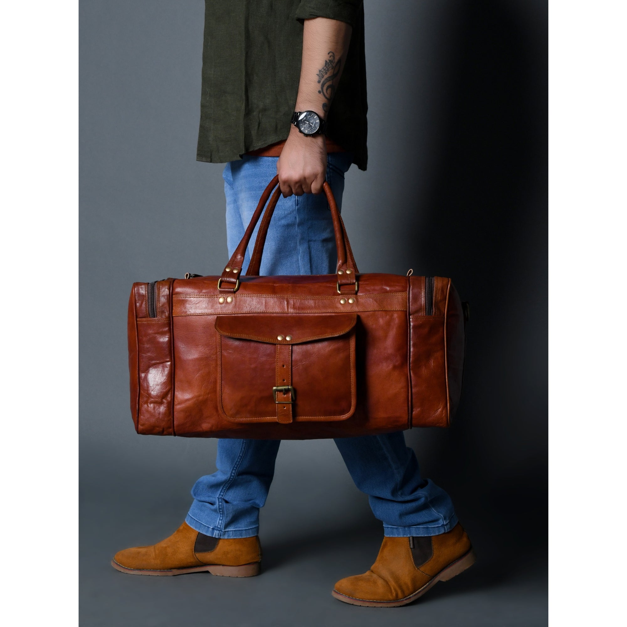 Vintage Weekender Duffle Bag