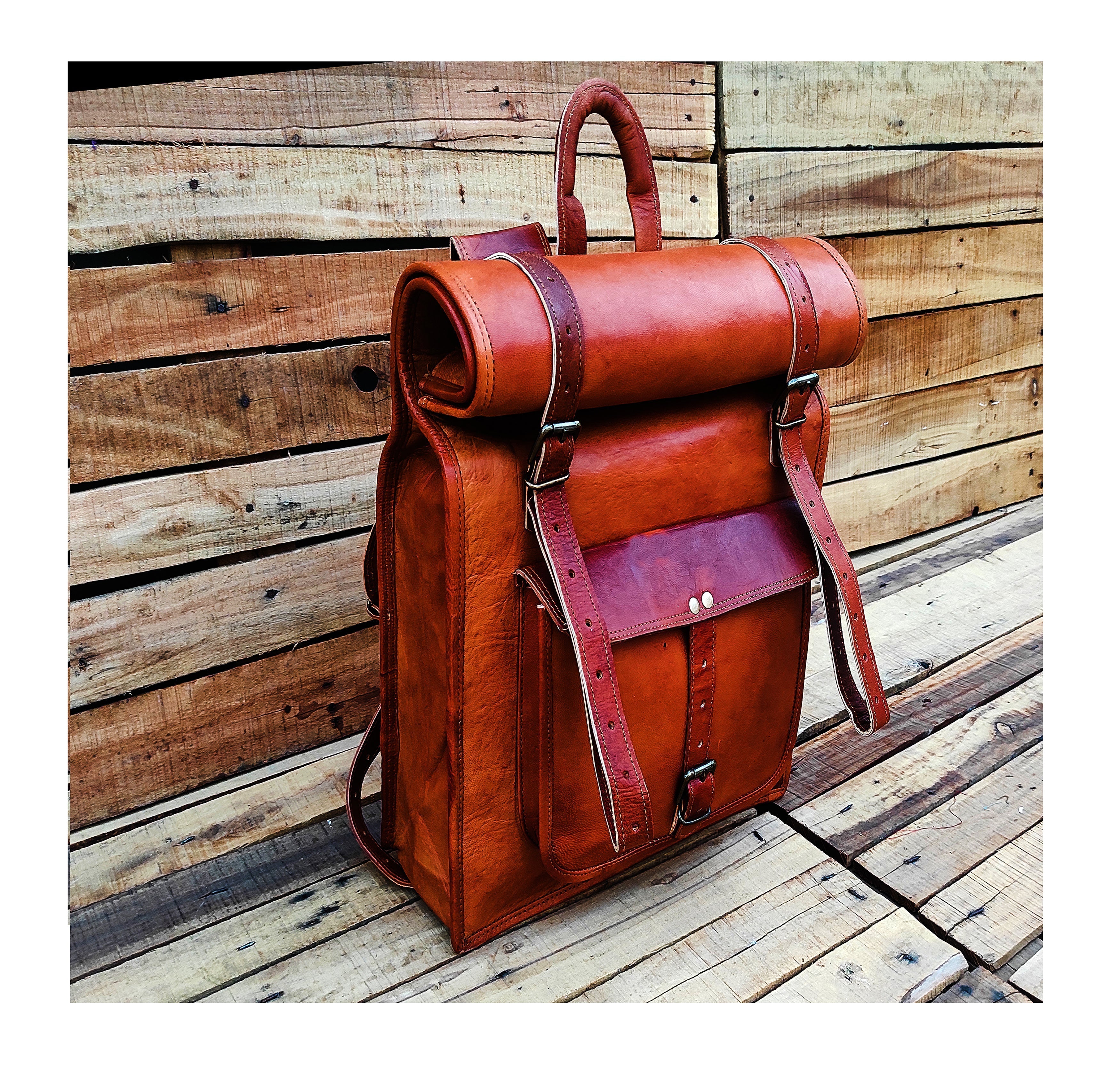 Vintage Roll Top Backpack