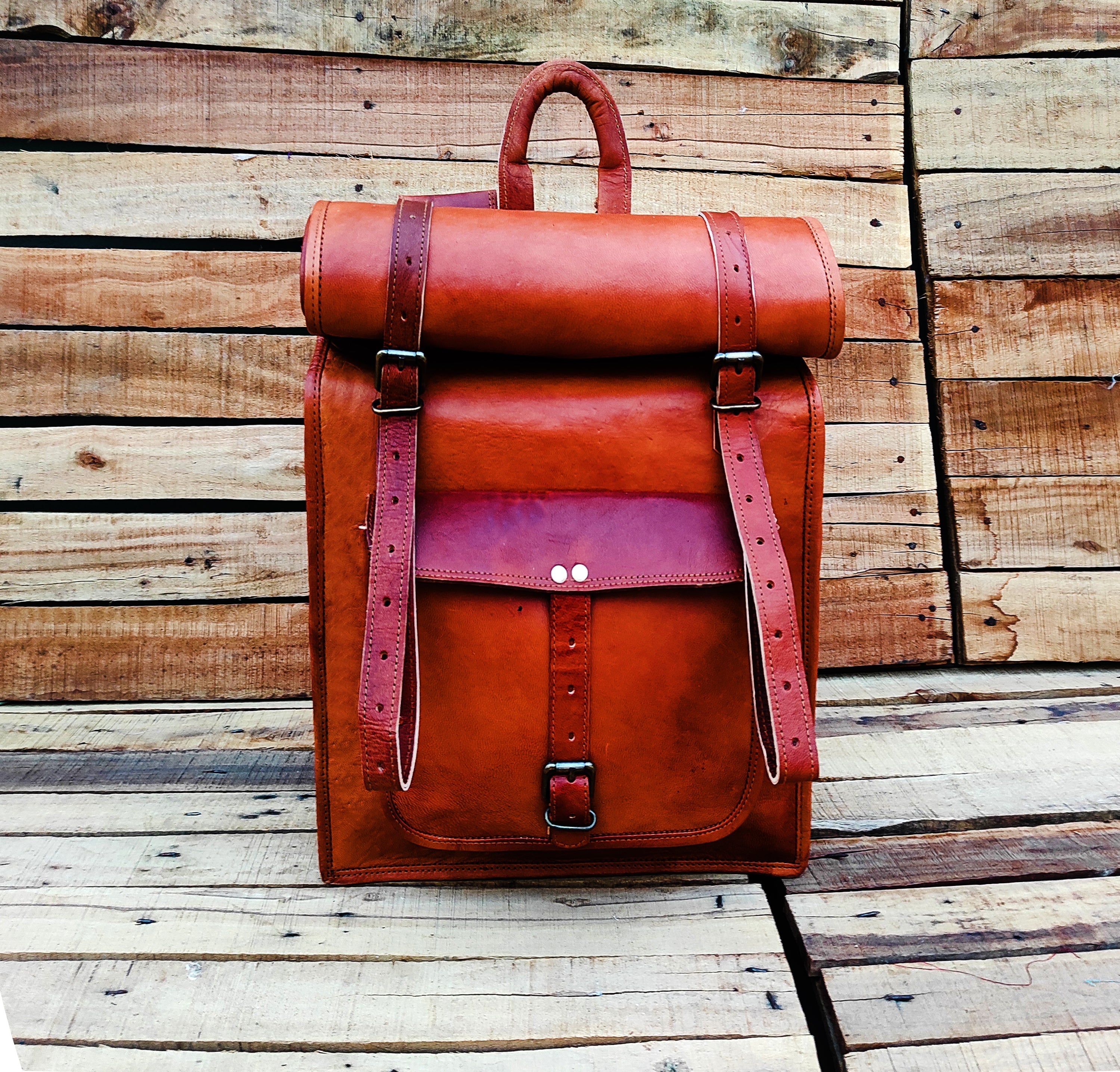 Vintage Roll Top Backpack