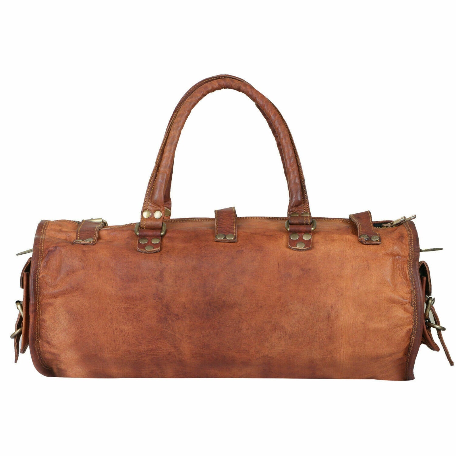 Handmade Vintage Leather Duffle Bag