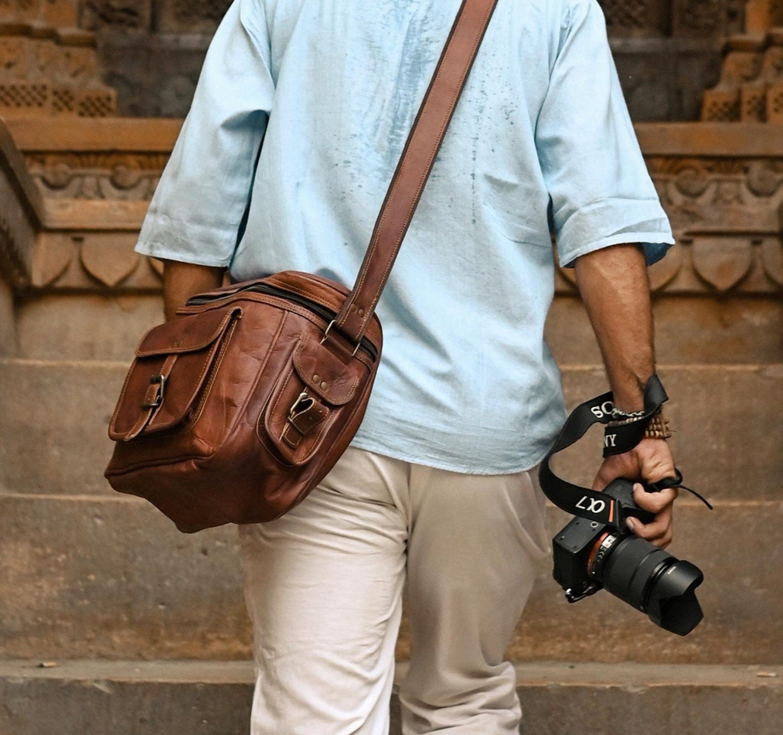 Leather Camera Bag