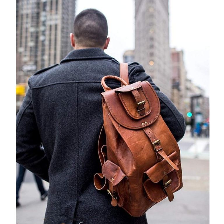 The Explorer Leather Travel Backpack