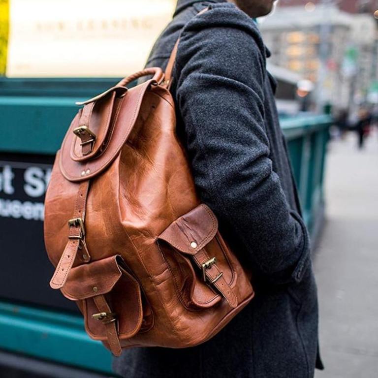 The Explorer Leather Travel Backpack